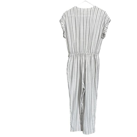 GAP White & Black Striped Rayon Women's Jumpsuit Romper Size Small - Picture 4 of 11